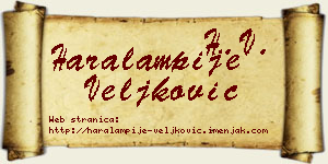 Haralampije Veljković vizit kartica